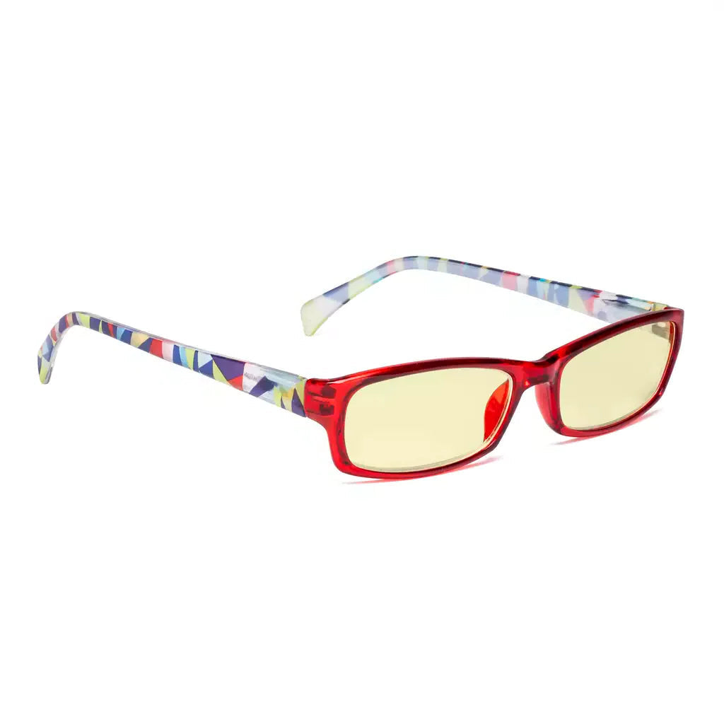 Pattern Temples Blue Light Blocking Glasses Women
