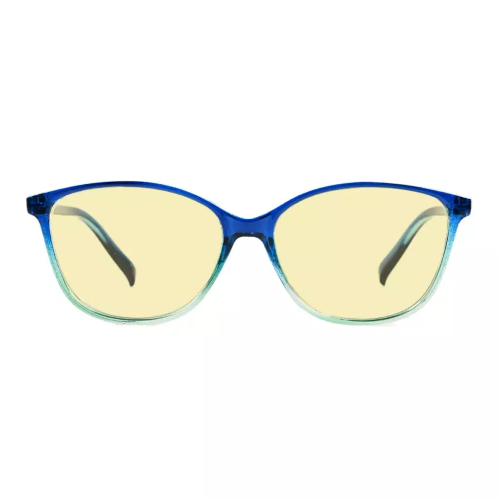 Cat-Eye Blue Light Blocking Glasses Yellow Tinted for Women