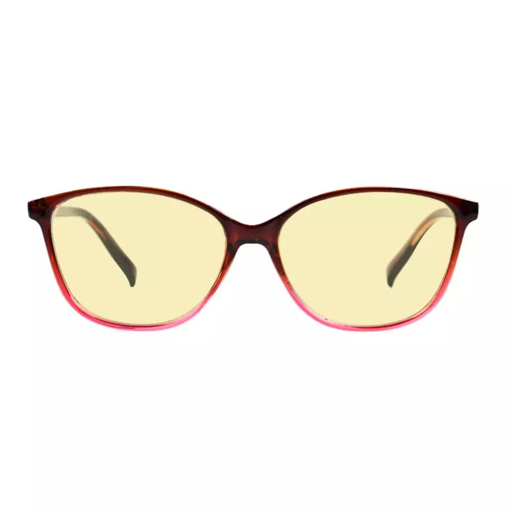 Cat-Eye Blue Light Blocking Reading Glasses Yellow Tinted for Women