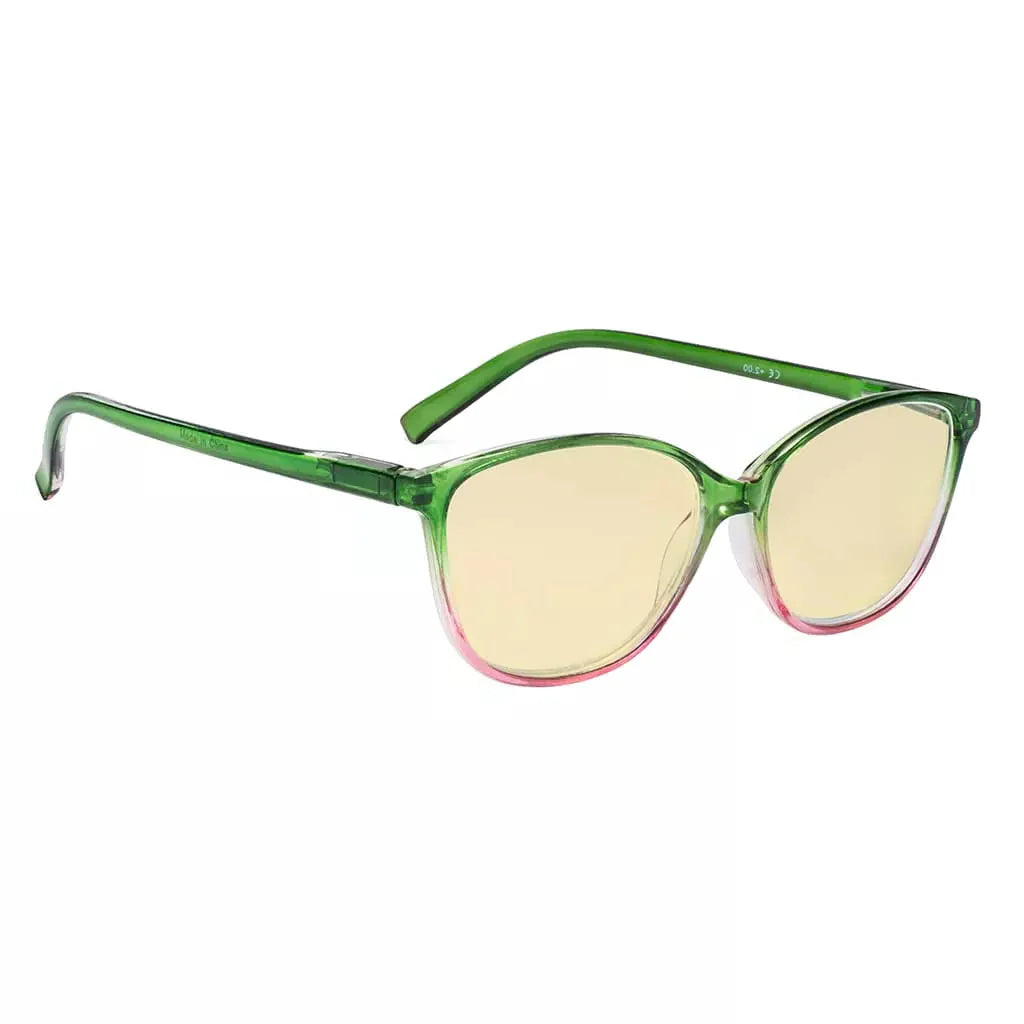 Cat-Eye Blue Light Blocking Reading Glasses Yellow Tinted for Women