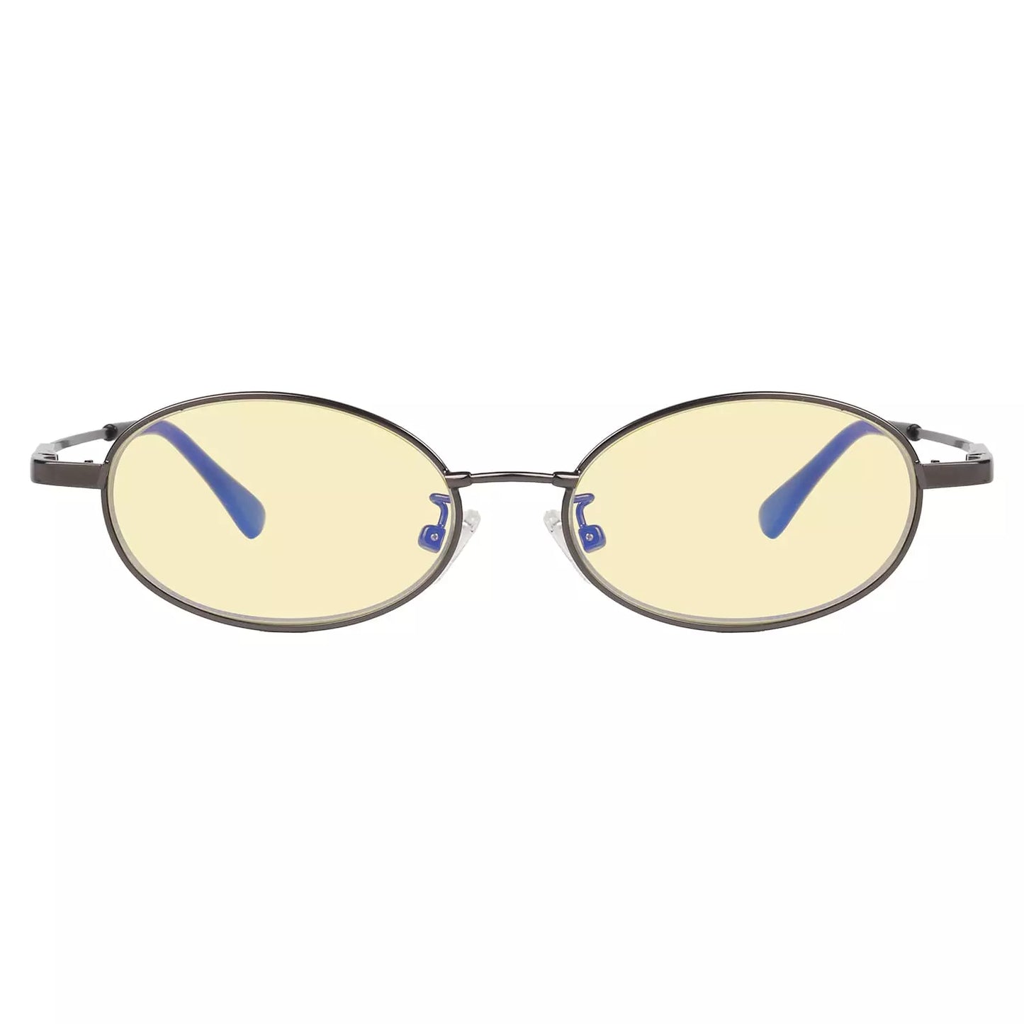 Oval Round Block Blue Light Glasses Yellow Tinted for Kids