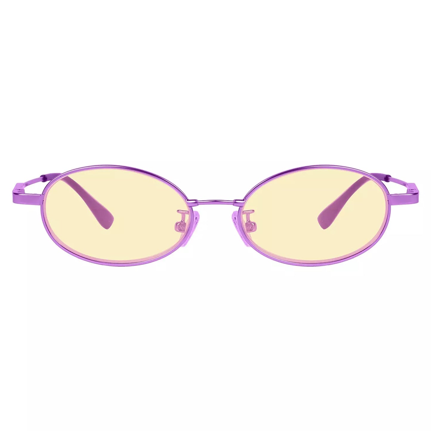 Oval Round Block Blue Light Glasses Yellow Tinted for Kids