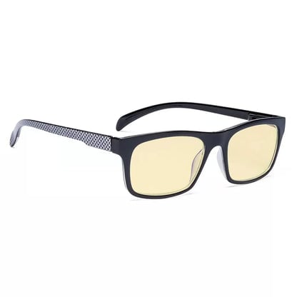 Yellow Tinted Pattern Blue Light Blocking Reading Glasses Women Men