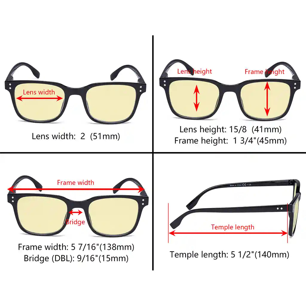 Blue Light Blocking Reading Glasses Yellow Tinted Women Men