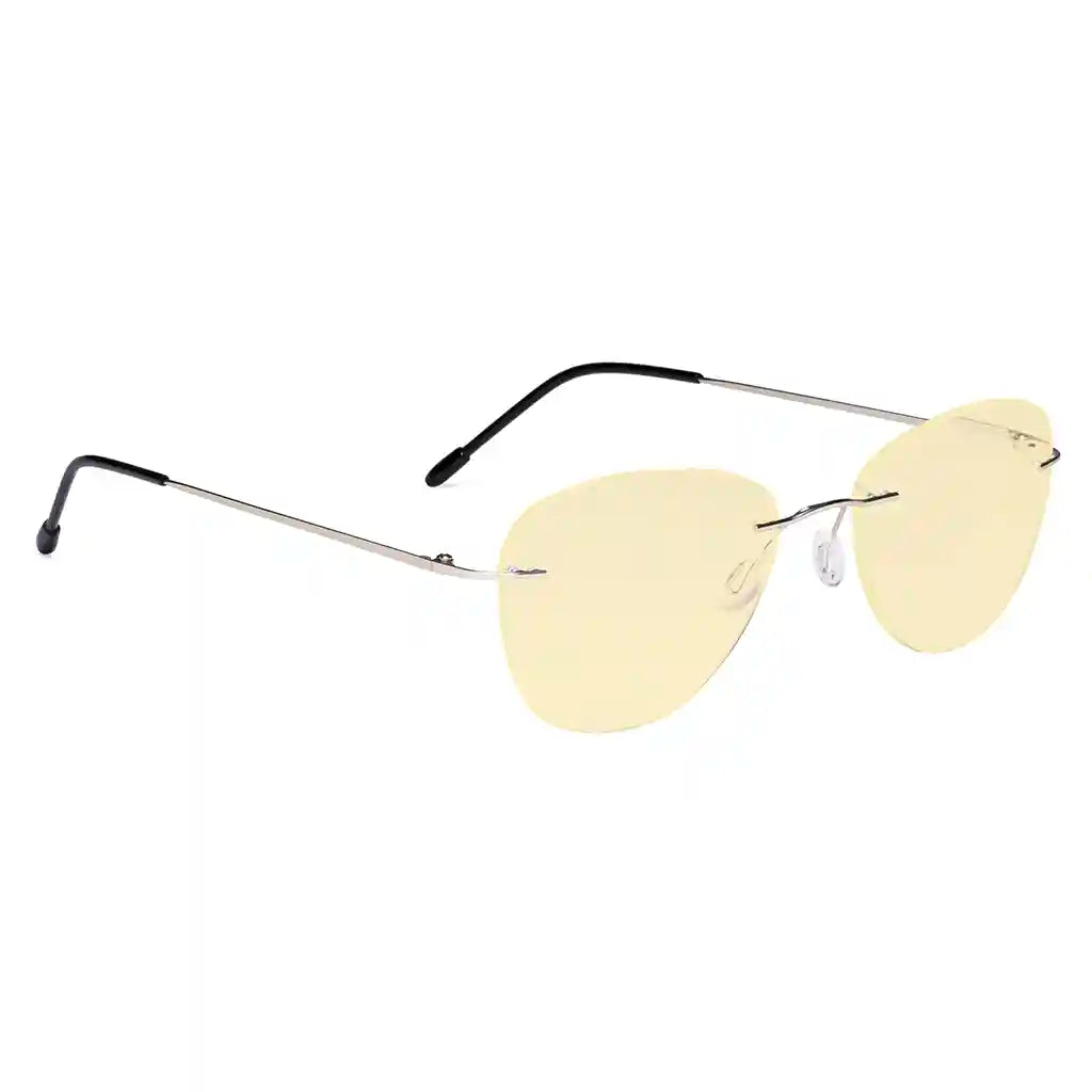 Rimless Blue Light Blocking Reading Glasses Women Men