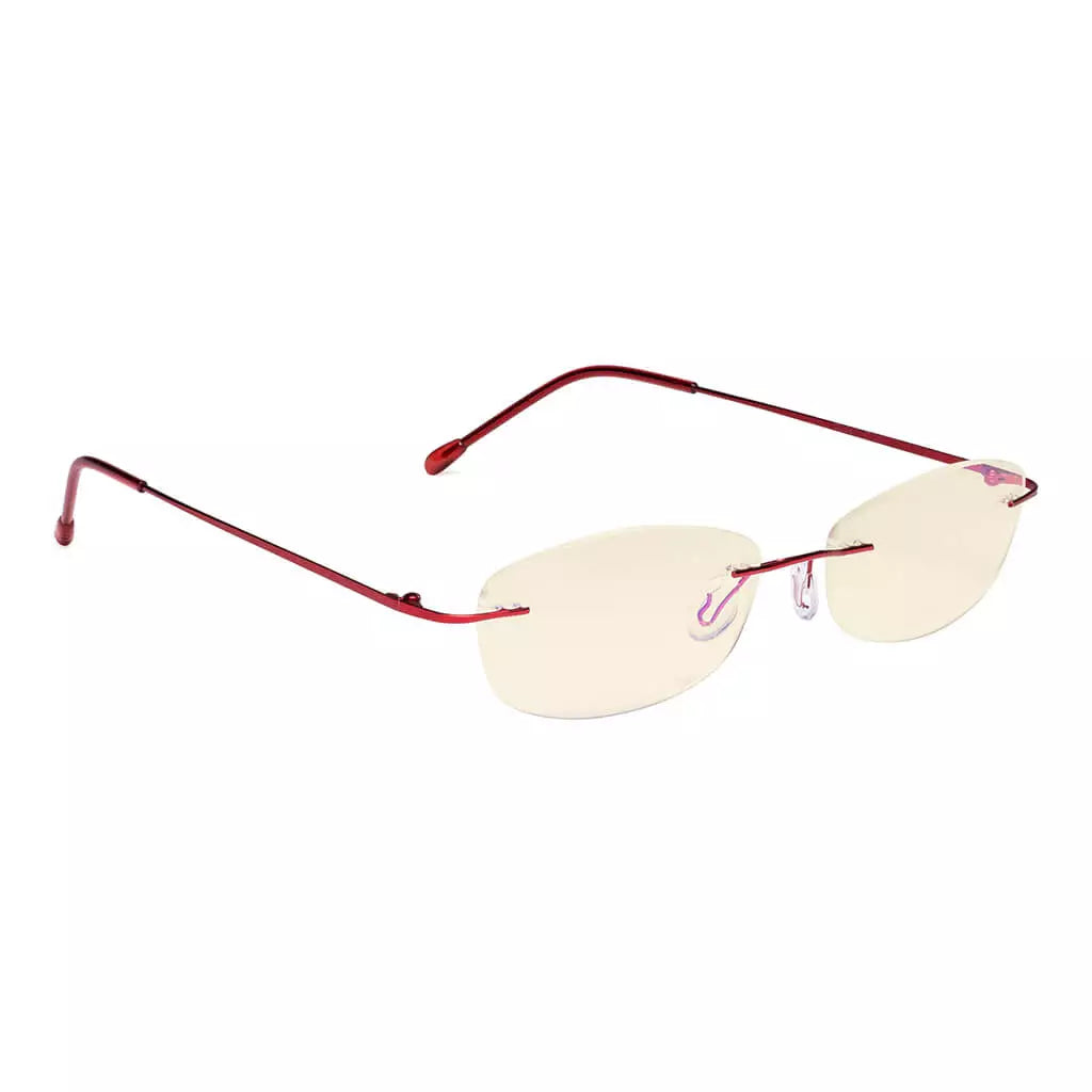 Rimless Blue Light Blocking Glasses Women Men