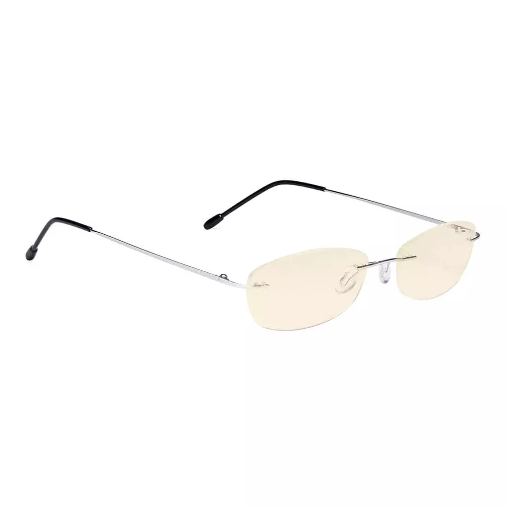 Rimless Blue Light Blocking Glasses Women Men