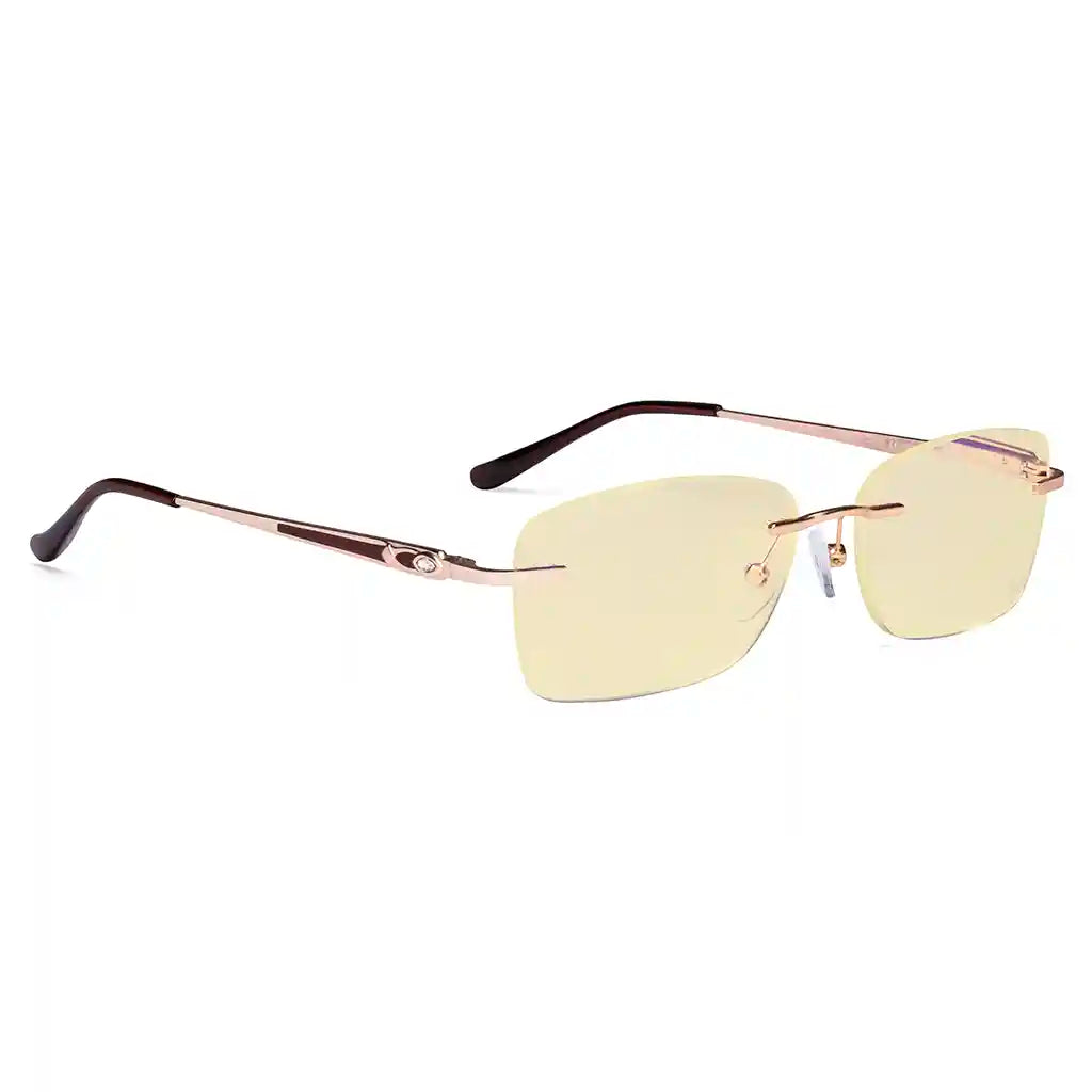 Rimless Blue Light Blocking Reading Glasses Women Men