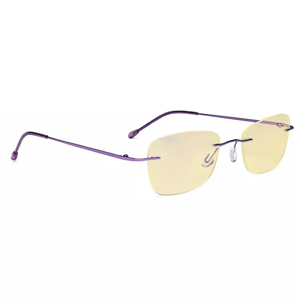 Rimless Blue Light Blocking Reading Glasses Women Men