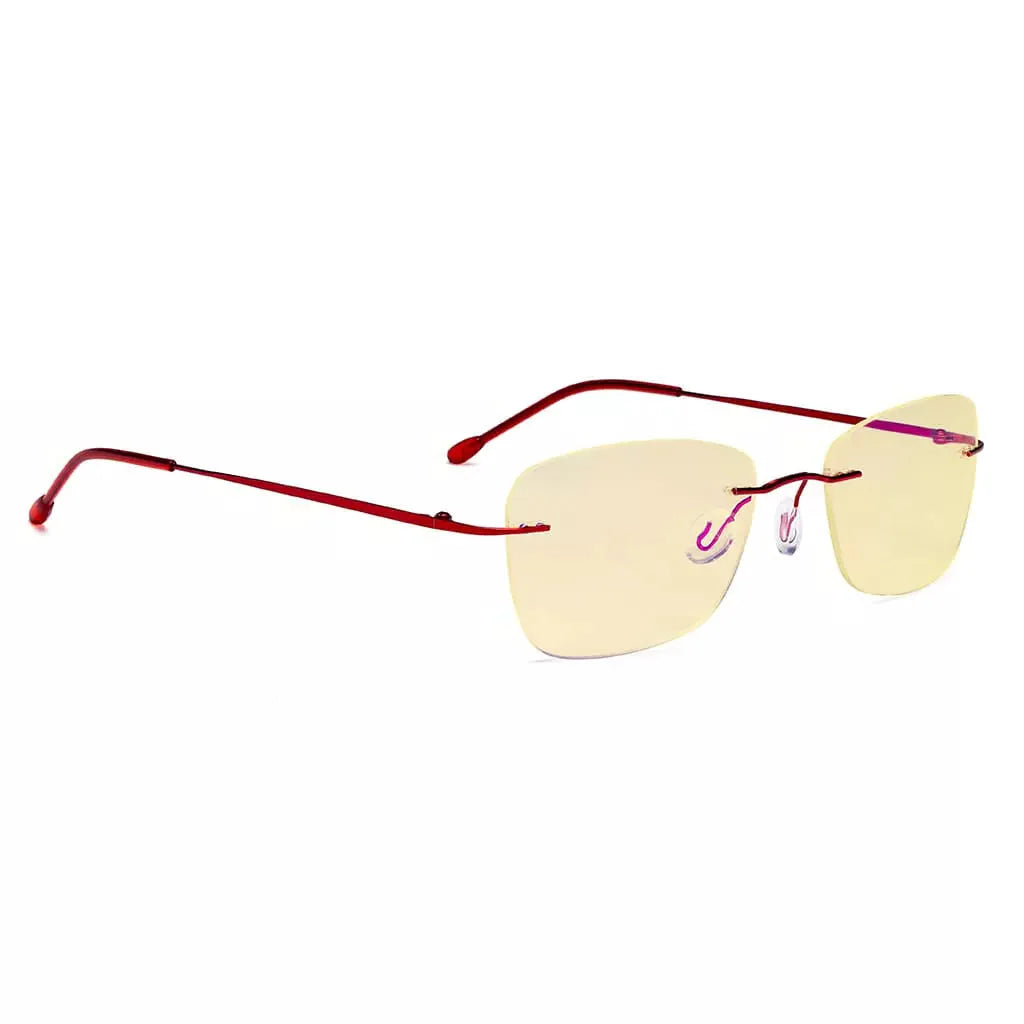 Rimless Blue Light Blocking Reading Glasses Women Men