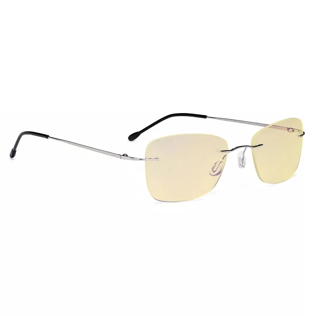 Rimless Blue Light Blocking Reading Glasses Women Men