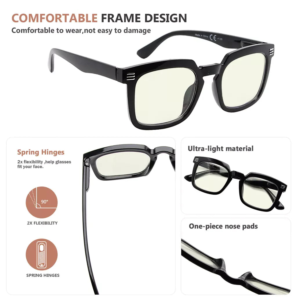 Square Blue Light Blocking Eyeglasses For Women