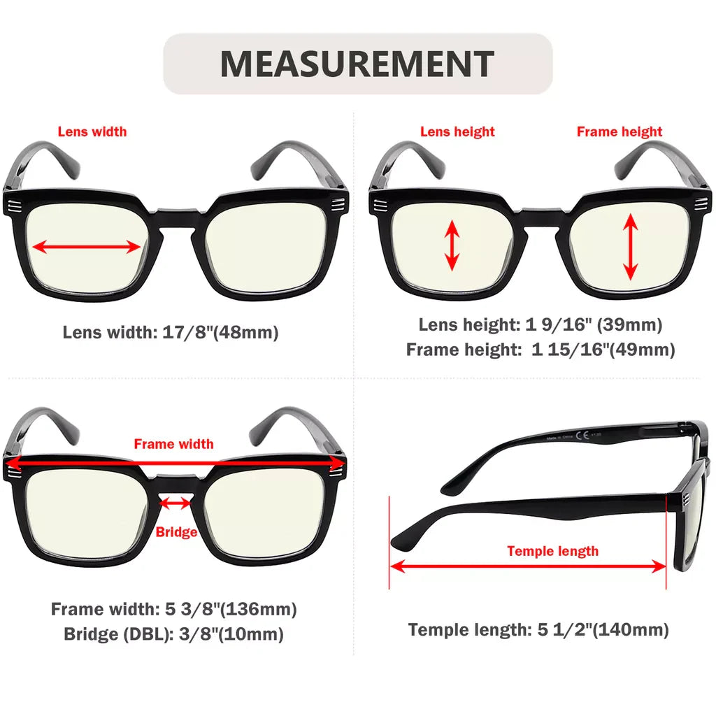 Square Blue Light Blocking Eyeglasses For Women