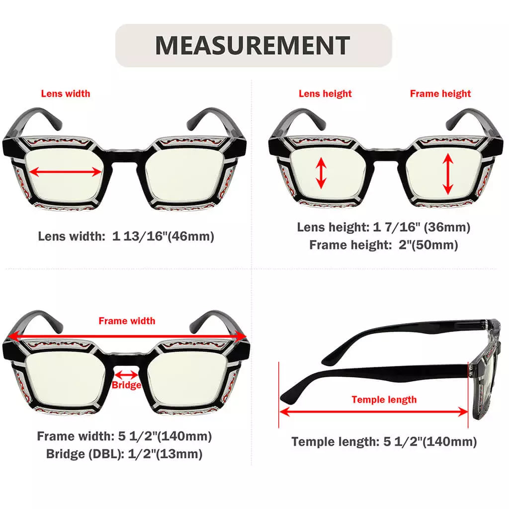 Pattern Blue Light Blocking Glasses for Women