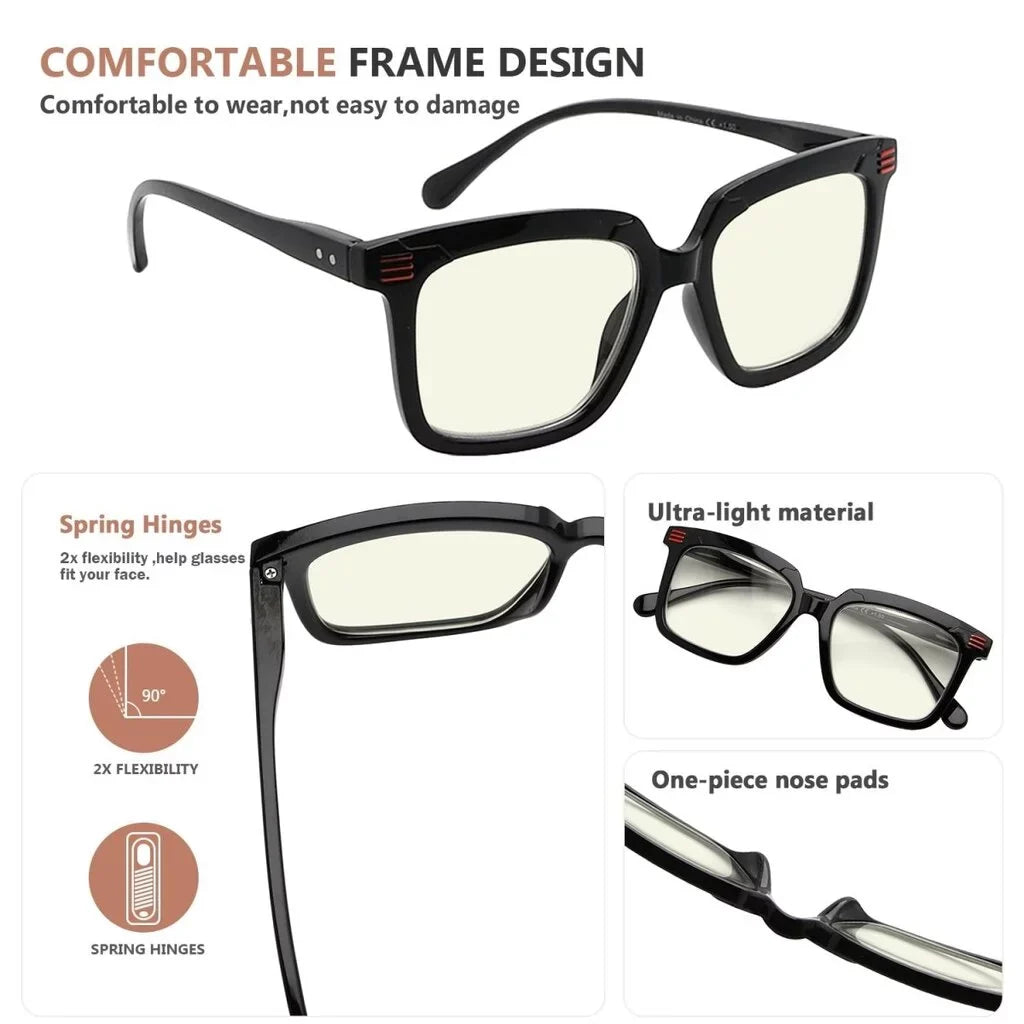 Square Blue Light Blocking Glasses Women