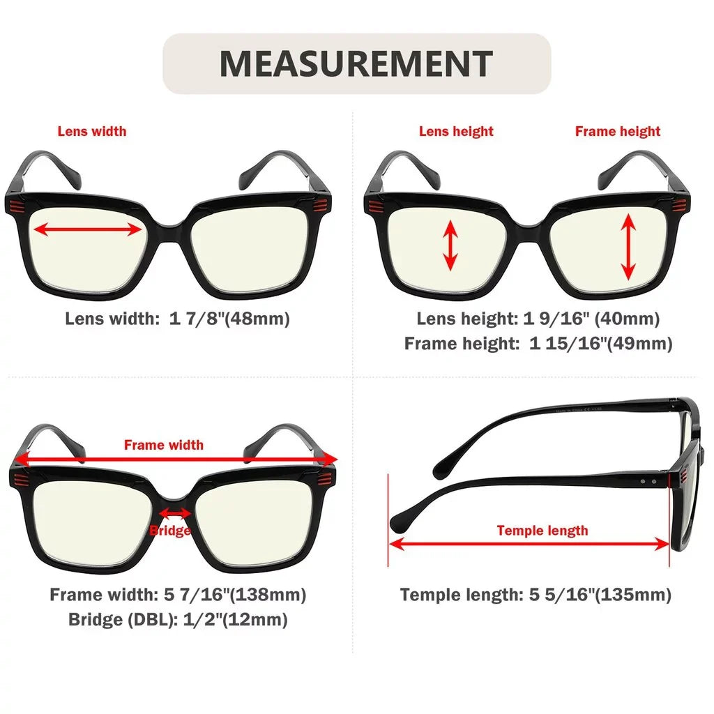 Square Blue Light Blocking Glasses Women