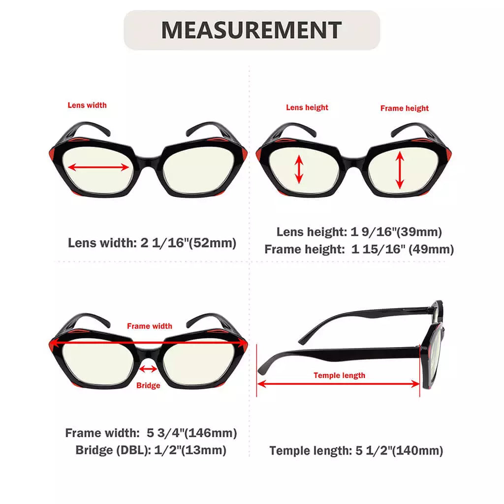 Polygon Blue Light Blocking Glasses for Women