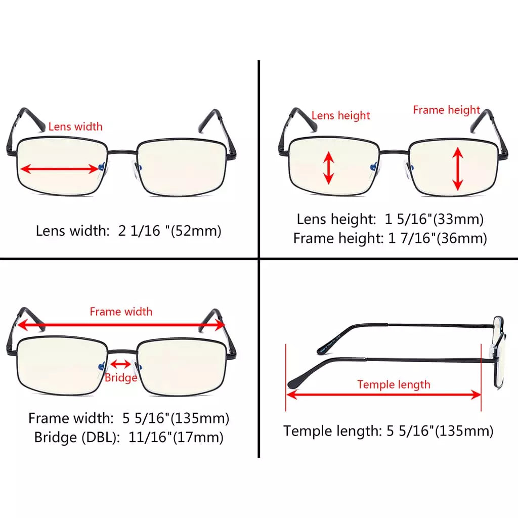 Wirerim Blue Light Blocking Eyeglasses For Men Women