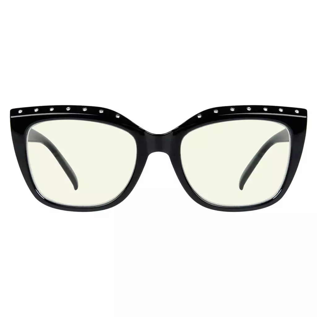 Rhinestone Blue Light Blocking Reading Glasses for Women