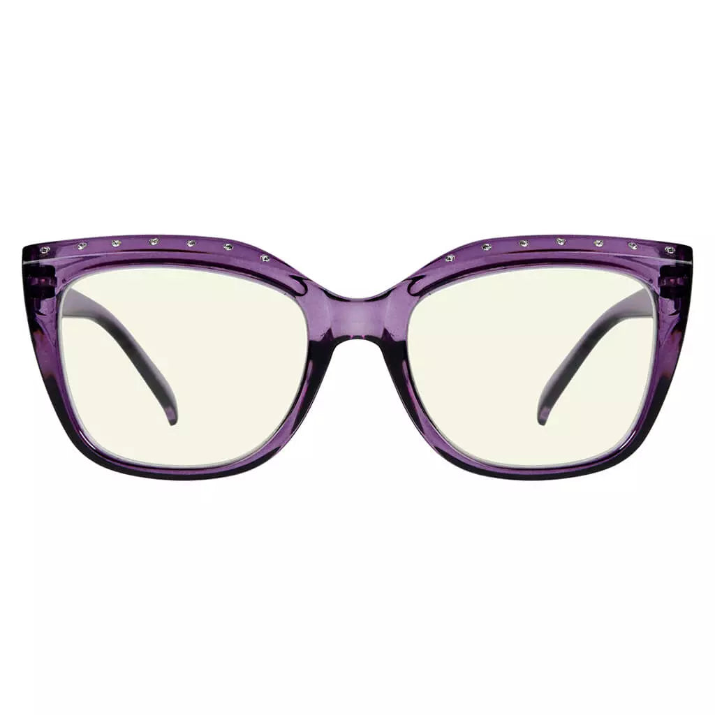 Rhinestone Blue Light Blocking Reading Glasses for Women