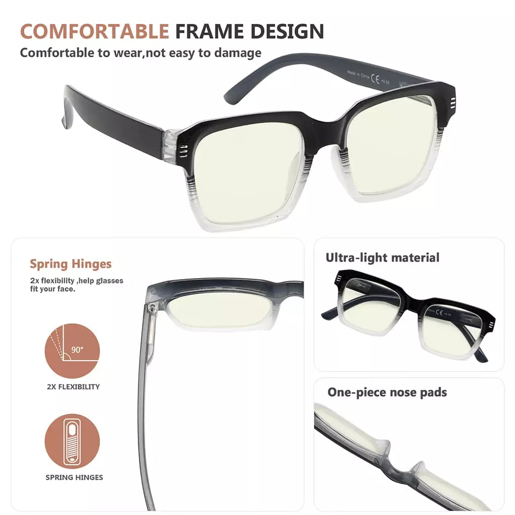 Oversized Blue Light Blocking Eyeglasses For Women