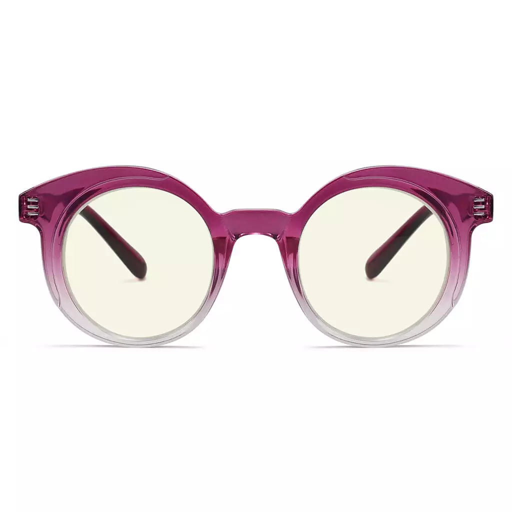 Round Blue Light Blocking Reading Glasses for Women