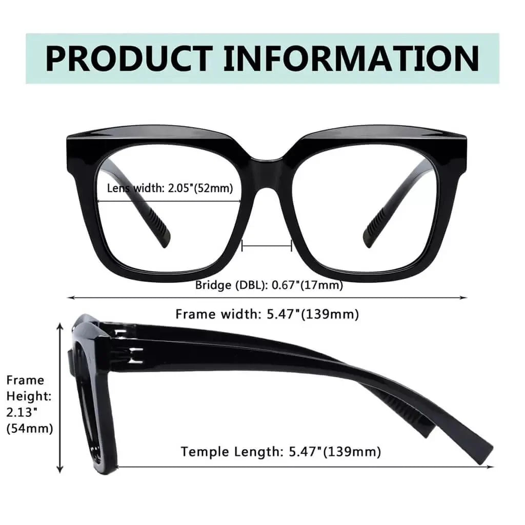 Eyeglasses Screwless Metalless Spring Hinge Glasses Women No Power
