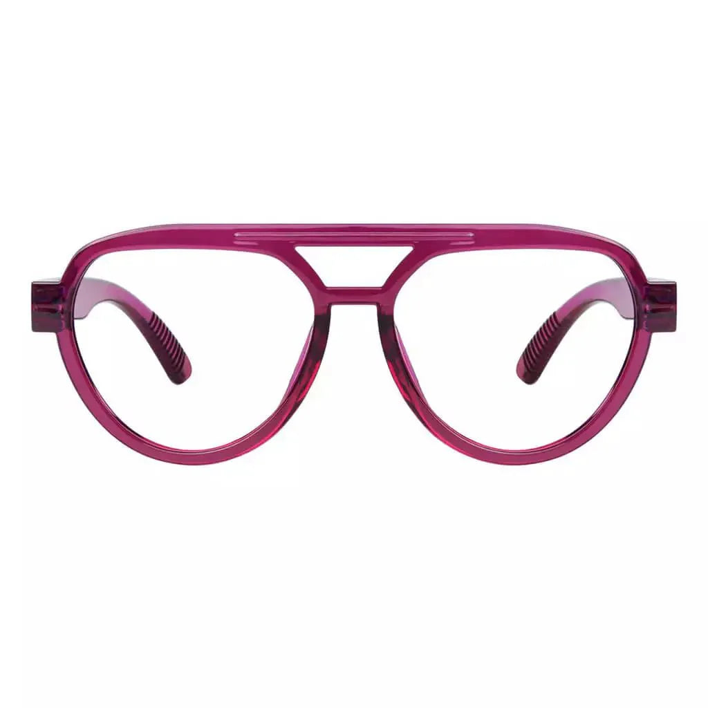 Eyeglasses Oversize Pilot Metalless Screwless Spec Women Zero Power