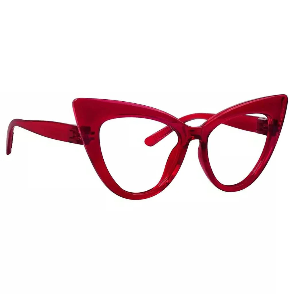 Eyeglasses Cateye Metalless Screwless Spec Women Zero Power