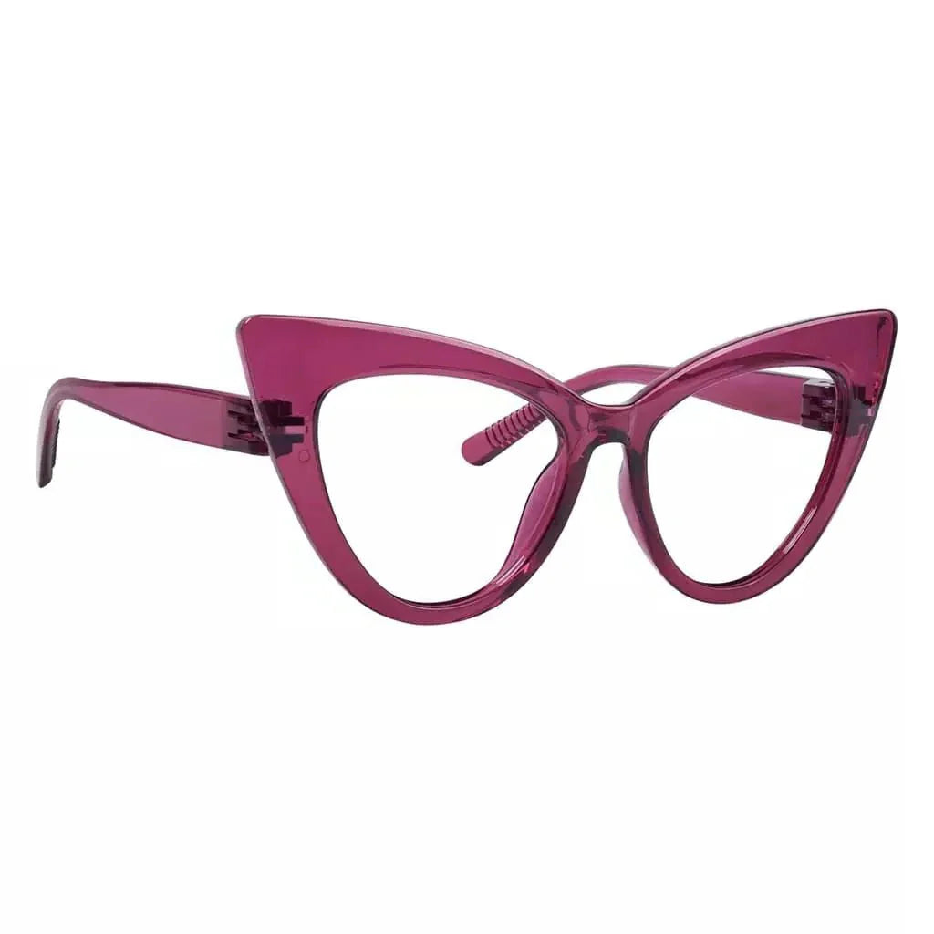 Eyeglasses Cateye Metalless Screwless Spec Women Zero Power