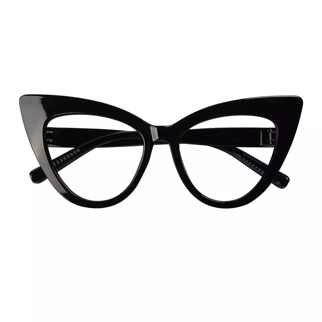 Eyeglasses Cateye Metalless Screwless Spec Women Zero Power