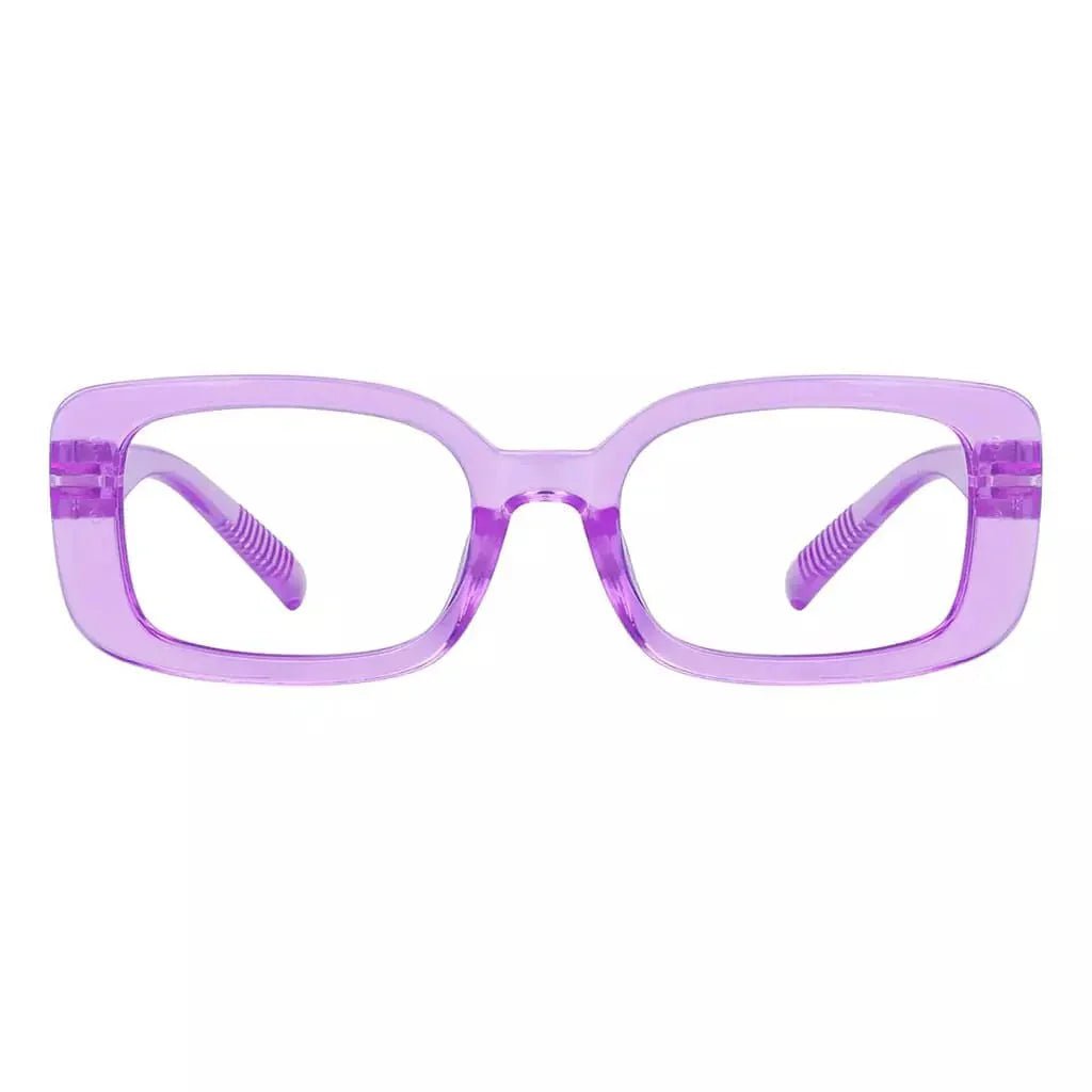 Eyeglasses Rectangle Metalless Screwless Spec Women Men Zero Power