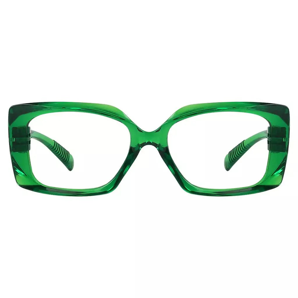 Eyeglasses Rectangle Metalless Screwless Spec Women Zero Power