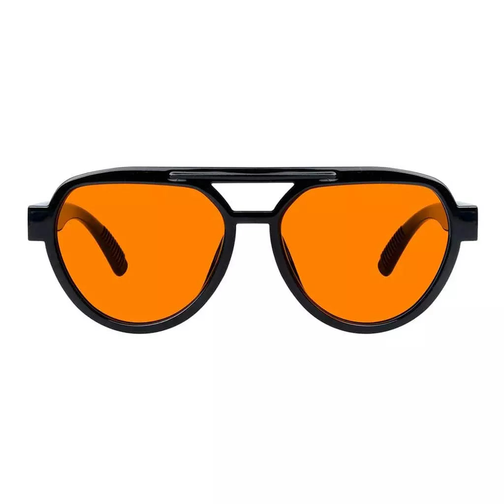 Cgccn 100% Blue Light Blocking Metalless Screwless Glasses Orange Tinted Lenses