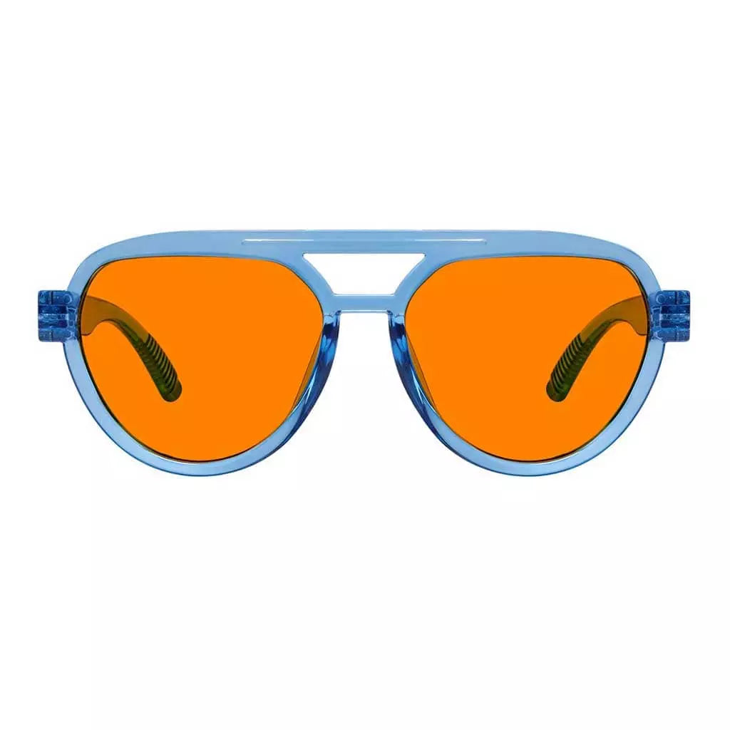 Cgccn 100% Blue Light Blocking Metalless Screwless Glasses Orange Tinted Lenses