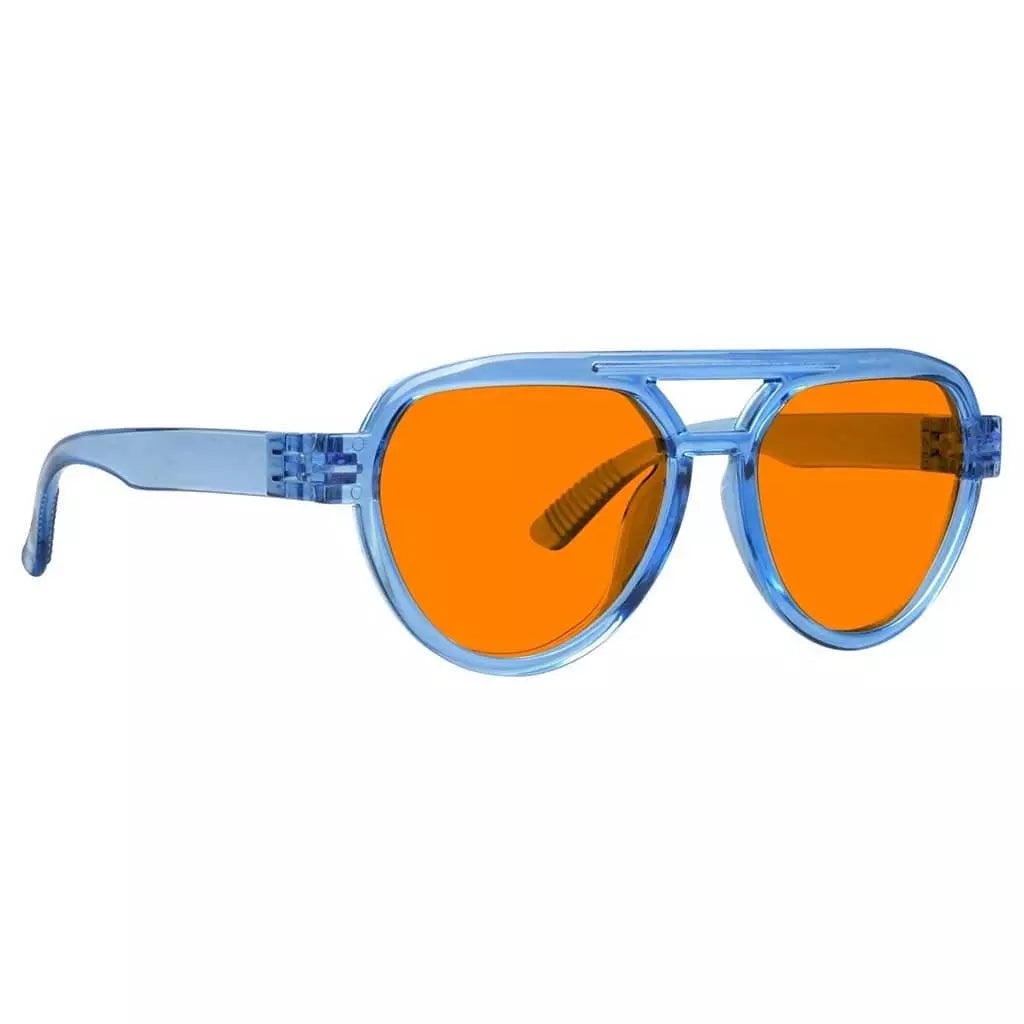 Cgccn 100% Blue Light Blocking Metalless Screwless Glasses Orange Tinted Lenses