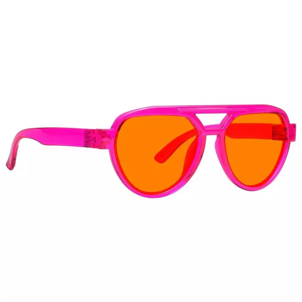 Cgccn 100% Blue Light Blocking Metalless Screwless Glasses Orange Tinted Lenses