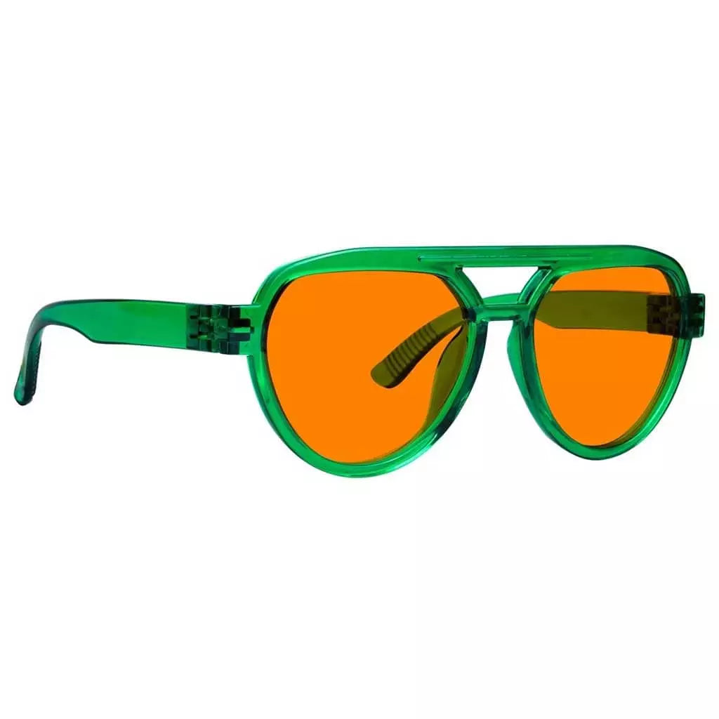 Cgccn 100% Blue Light Blocking Metalless Screwless Glasses Orange Tinted Lenses