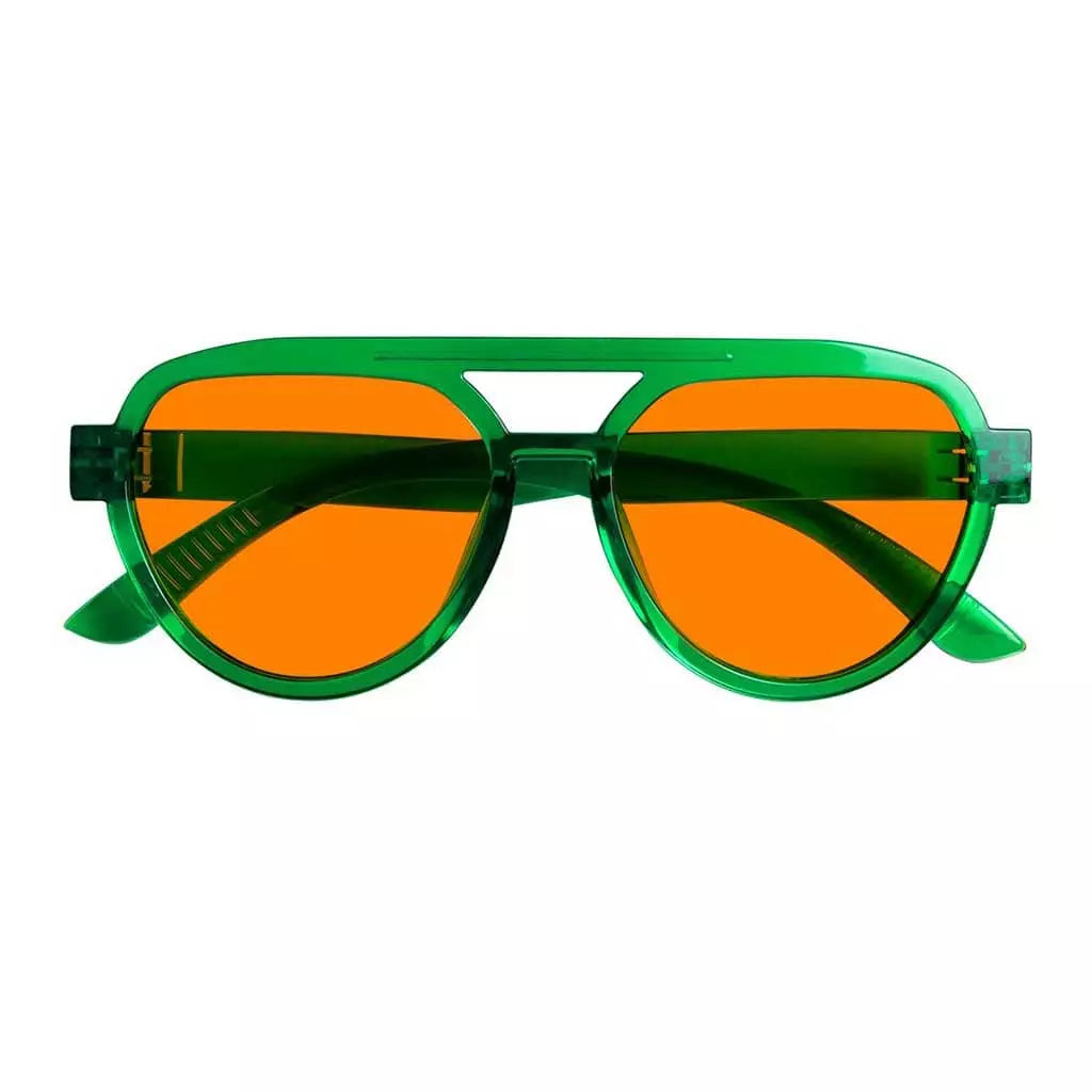 Cgccn 100% Blue Light Blocking Metalless Screwless Glasses Orange Tinted Lenses