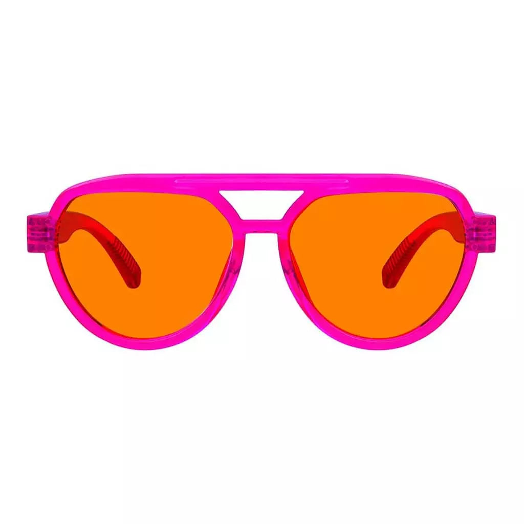 Cgccn 100% Blue Light Blocking Metalless Screwless Glasses Orange Tinted Lenses