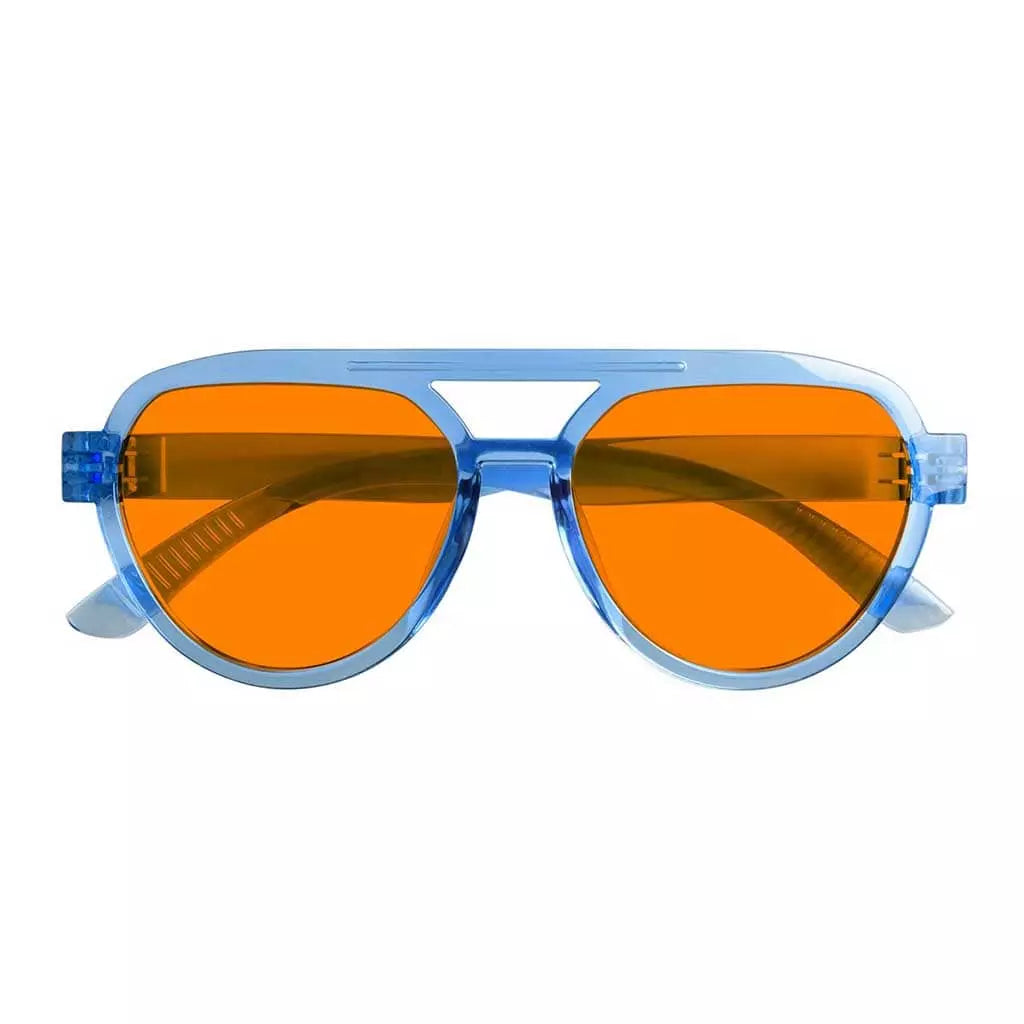 Cgccn 100% Blue Light Blocking Metalless Screwless Glasses Orange Tinted Lenses