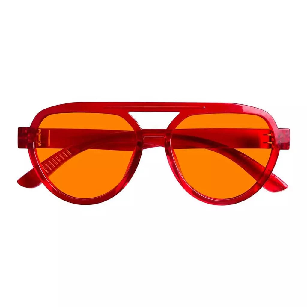Cgccn 100% Blue Light Blocking Metalless Screwless Glasses Orange Tinted Lenses