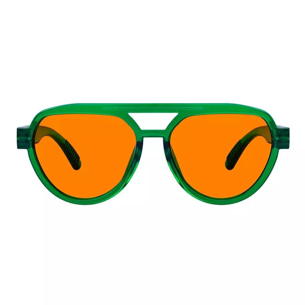 Cgccn 100% Blue Light Blocking Metalless Screwless Glasses Orange Tinted Lenses