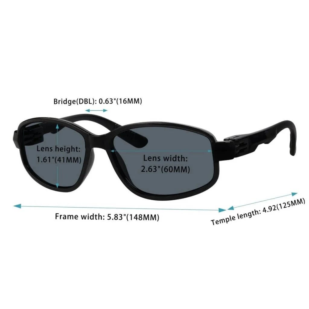 Polarized Sunglasses Metalless Screwless Rectangle Specs Women