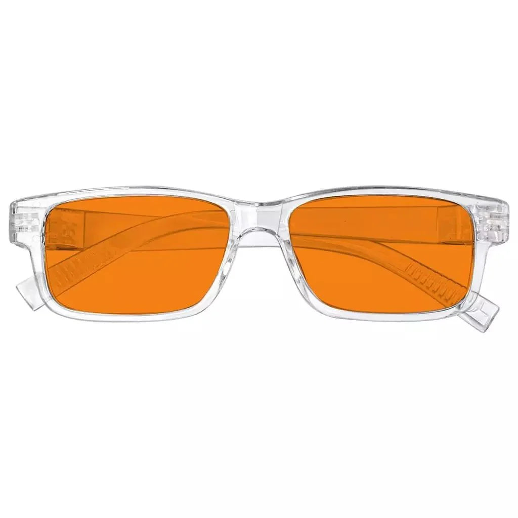 100% Blue Blocking Glasses Orange Lenses Metalless Screwless NR032-B98