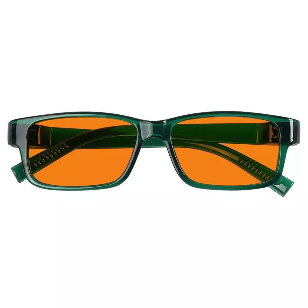 100% Blue Blocking Glasses Orange Lenses Metalless Screwless NR032-B98