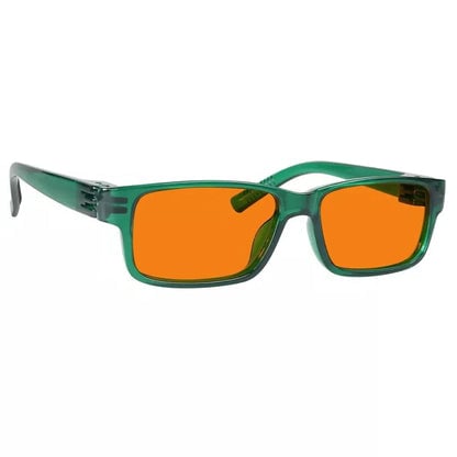 100% Blue Blocking Glasses Orange Lenses Metalless Screwless NR032-B98