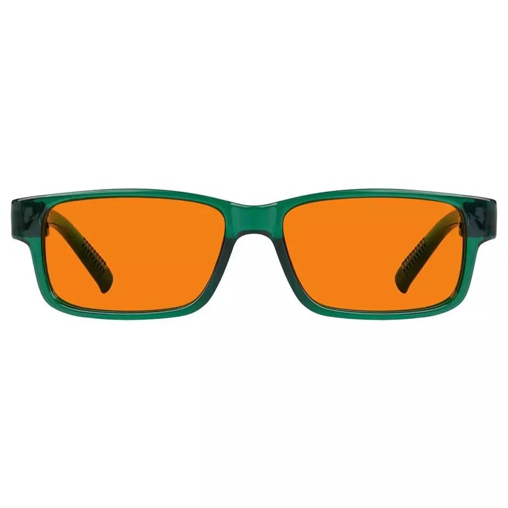100% Blue Blocking Glasses Orange Lenses Metalless Screwless NR032-B98