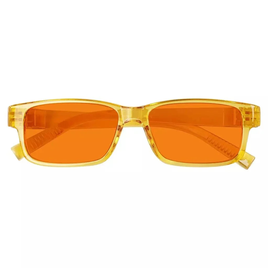 100% Blue Blocking Glasses Orange Lenses Metalless Screwless NR032-B98