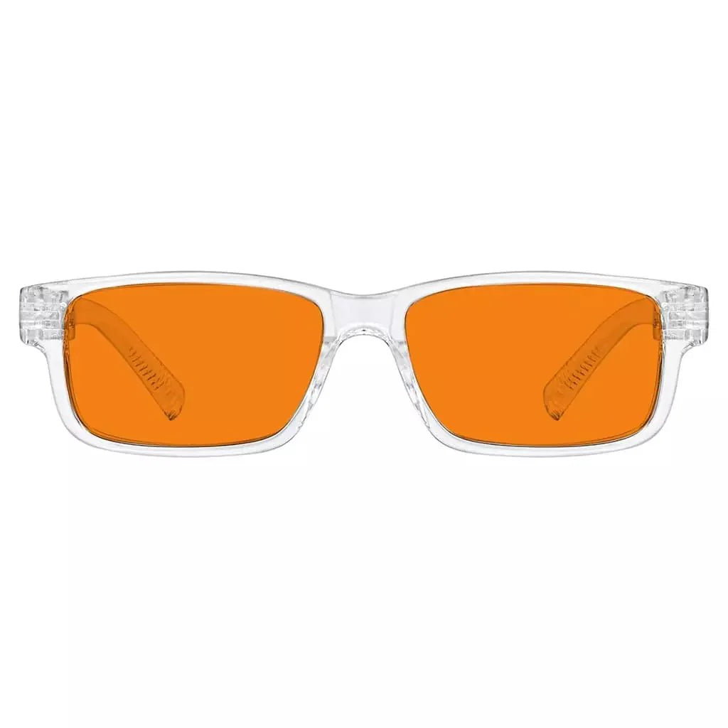 100% Blue Blocking Glasses Orange Lenses Metalless Screwless NR032-B98